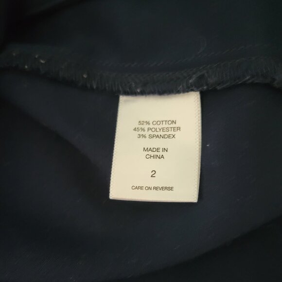 Belted New York & Company Navy Button Down - Picture 7 of 10